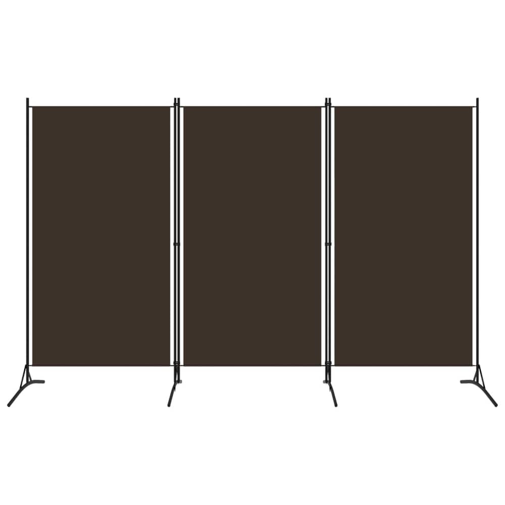 Vidaxl 3-panel Room Divider Brown 260x180 Cm