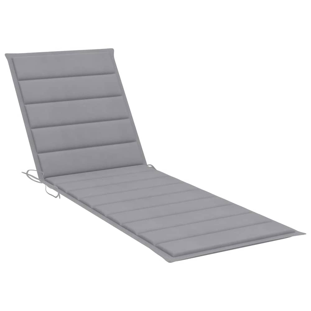 vidaXL Sun Lounger Cushion Grey 200x60x3 cm Fabric vidaXL Sun Lounger Cushion Grey 200x60x3 cm Fabric