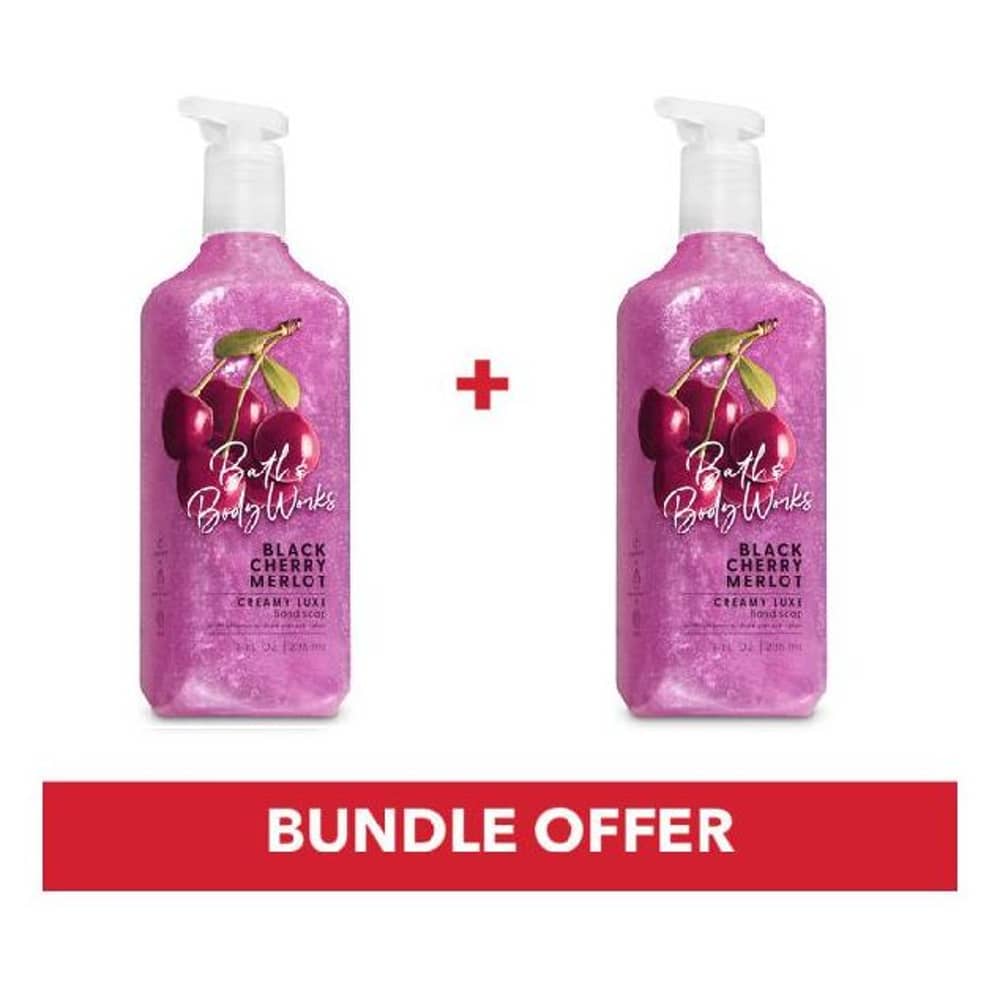 Bath & Body Works Black Cherry Merlot Creamy Luxe Hand Soap 236ml Pack Of 2pcs