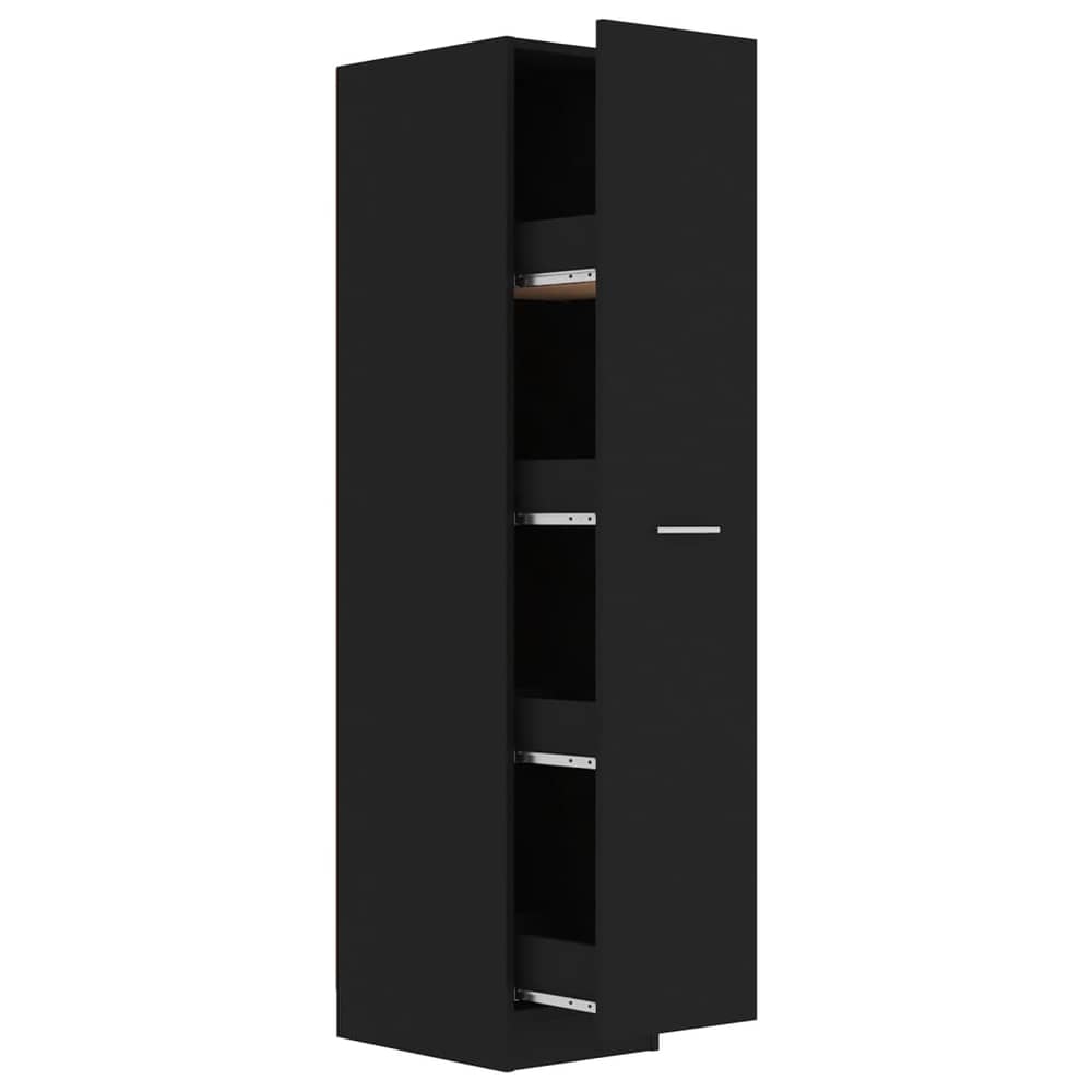 Vidaxl Apothecary Cabinet Black 30x42.5x150 Cm Engineered Wood Vidaxl Apothecary Cabinet Black 30x42.5x150 Cm Engineered Wood