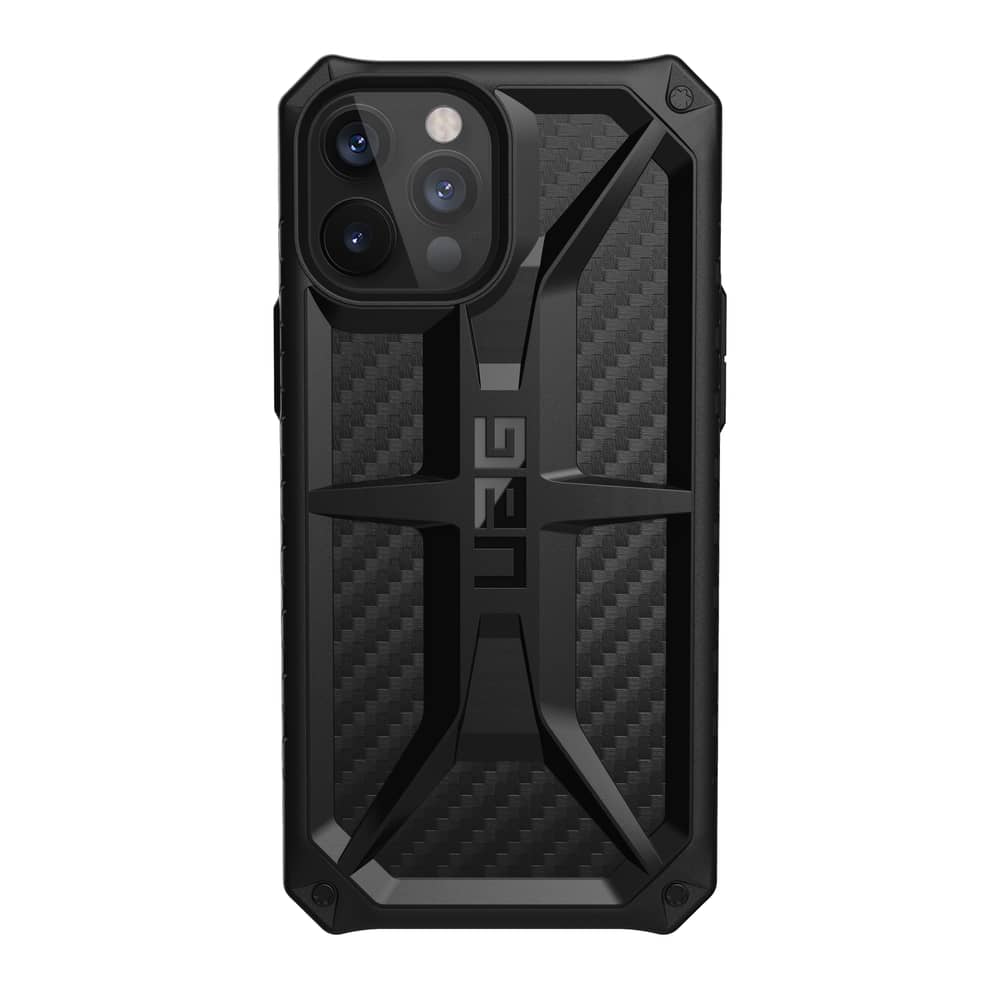 Urban Armor Gear Rugged Lightweight Slim Shockproof Premium Monarch Protective Cover For iPhone 12 Pro Max Carbon Fiber