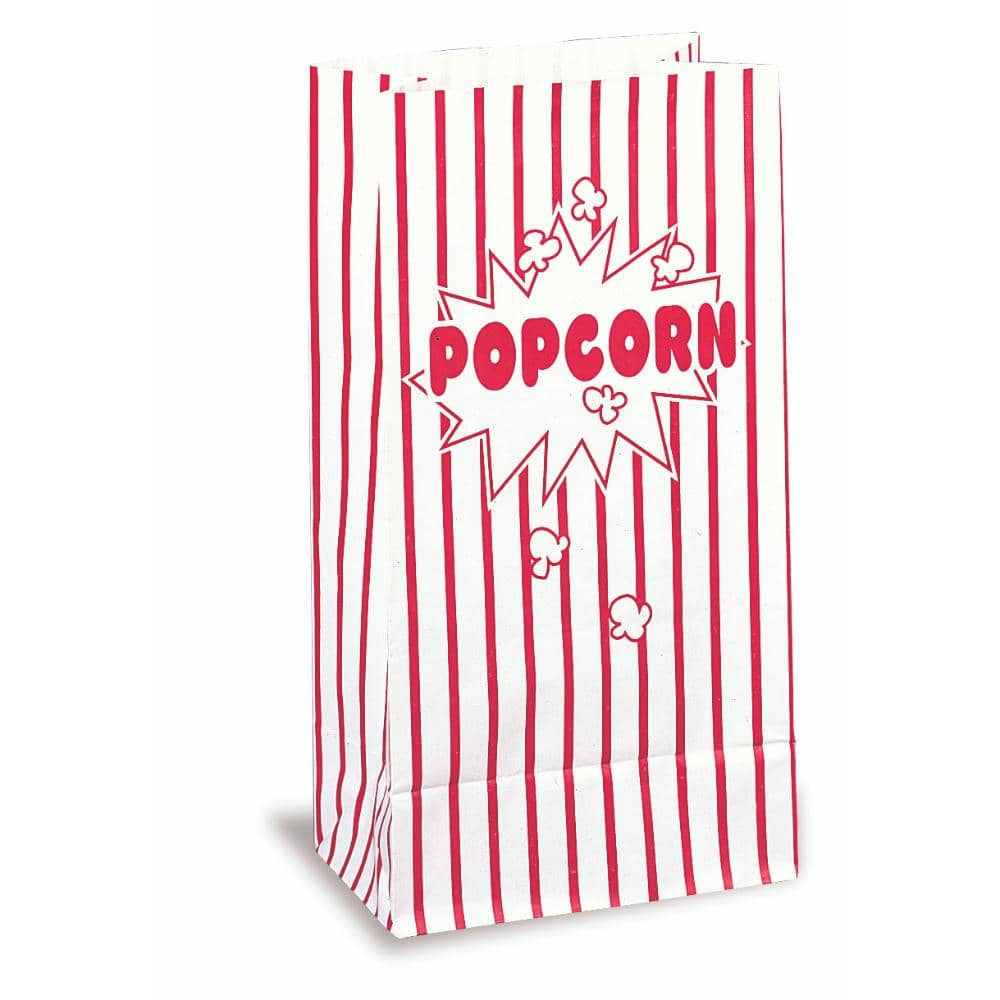 Unique- 10pcs Paper Popcorn Bags 10inx5.25inx3.25in
