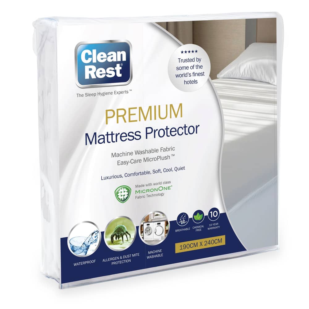 CleanRest Waterproof and Virus Blocking Mattress Protector 150x200cm CleanRest Waterproof and Virus Blocking Mattress Protector 150x200cm
