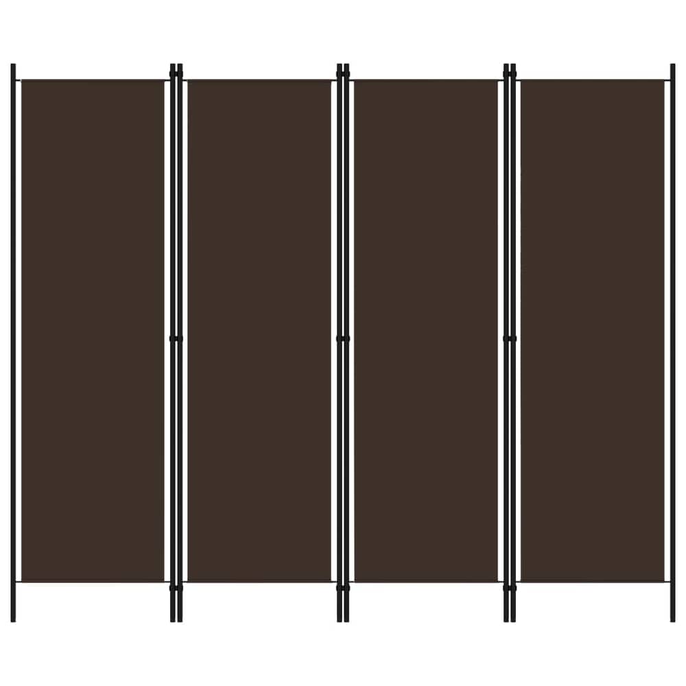 Vidaxl 4-panel Room Divider Brown 200x180 Cm Vidaxl 4-panel Room Divider Brown 200x180 Cm