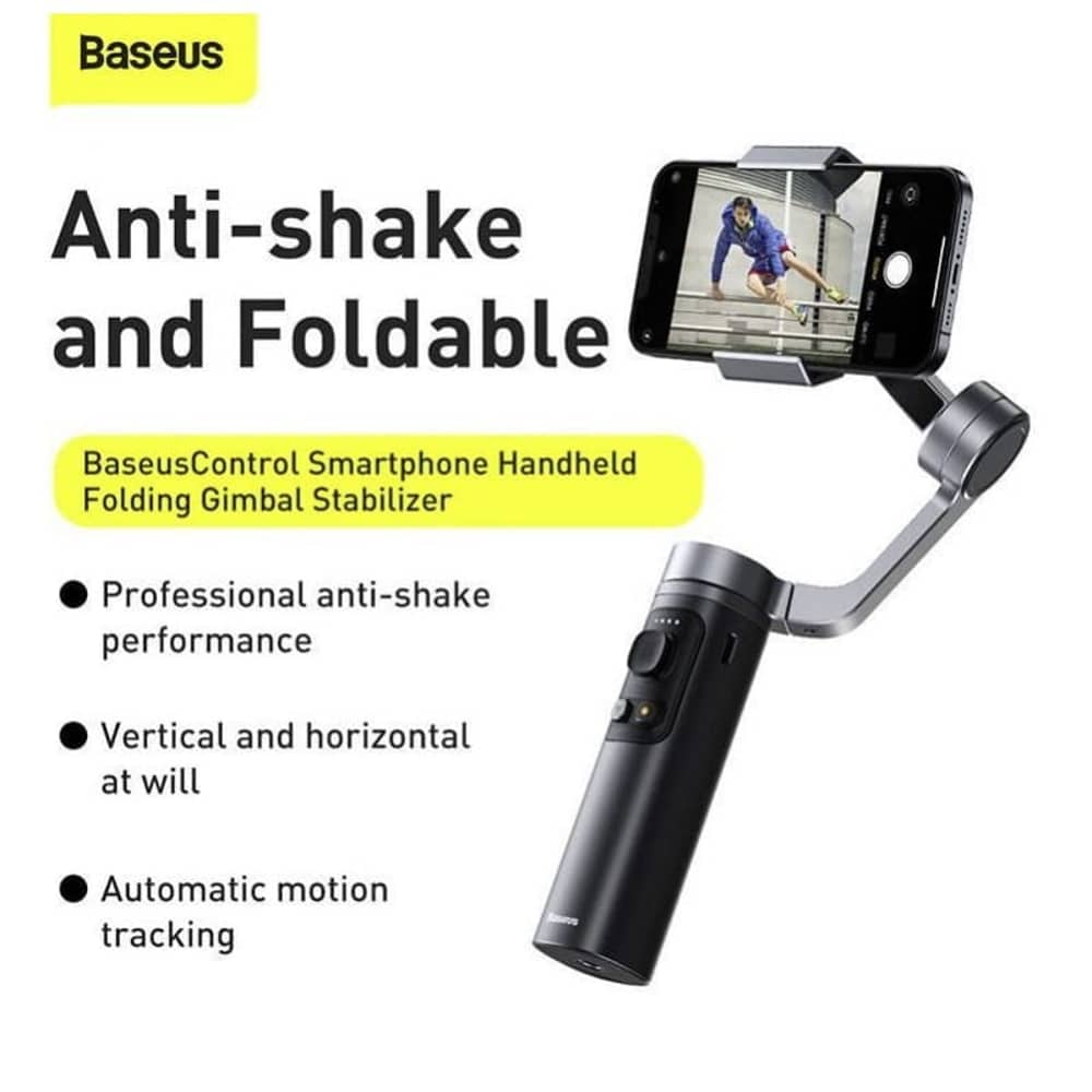 Baseus 4500mAh Handheld Folding 3-Axis Gimbal Stabilizer for Smartphones Video, Vlog Pocket Phone