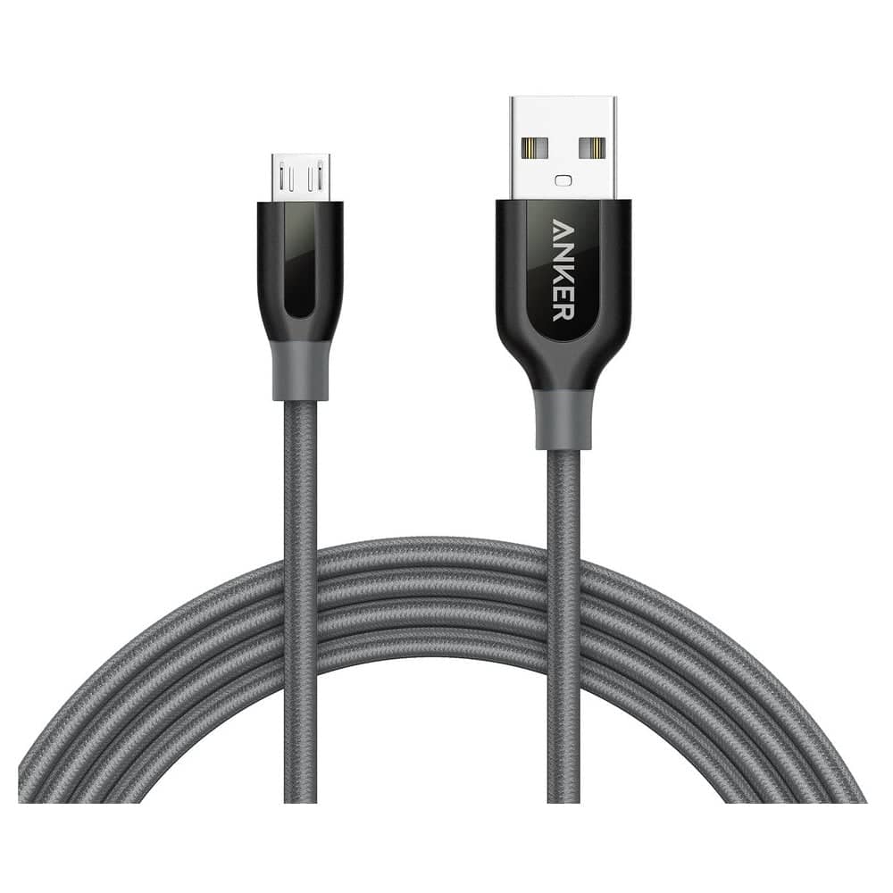 Anker Powerline+ Micro USB Power Cable 3m Grey For Samsung Phones - ANA8144HA1