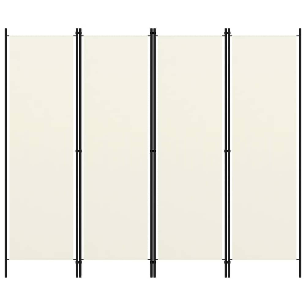 Vidaxl 4-panel Room Divider Cream White 200x180 Cm