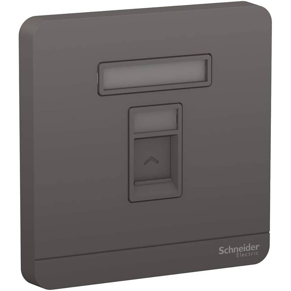 Schneider Electric E8331rjs_dg Avataron 1 Gang Keystone Wallplate Jack Rj-45 Dark Grey Schneider Electric E8331rjs_dg Avataron 1 Gang Keystone Wallplate Jack Rj-45 Dark Grey