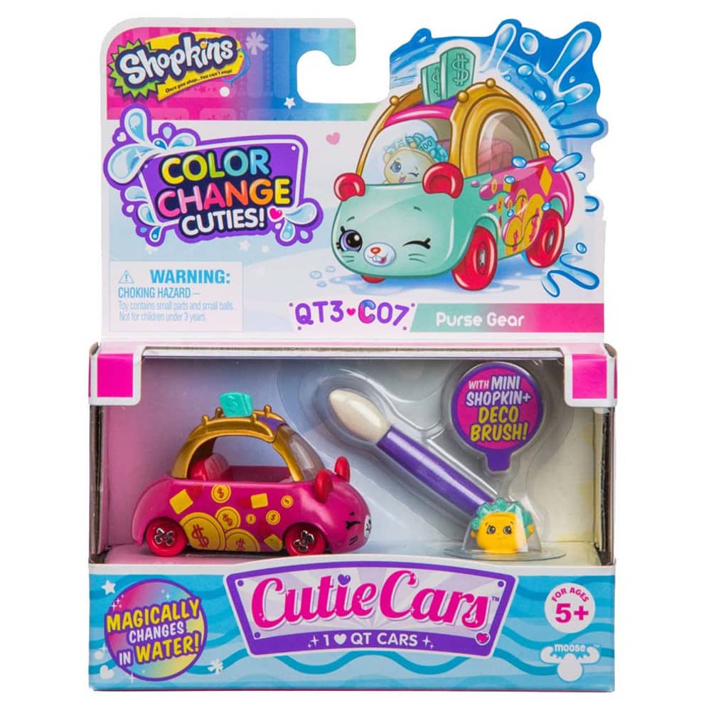 Shopkins Cutie Cars S3 W1 Color Change Single Pack Purse Gear