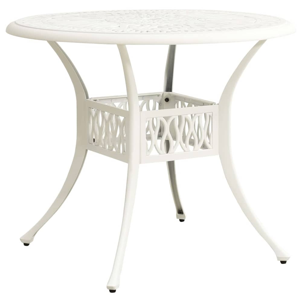 vidaXL Garden Table White 90x90x74 cm Cast Aluminium vidaXL Garden Table White 90x90x74 cm Cast Aluminium