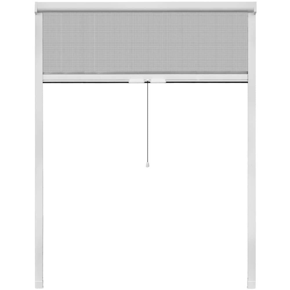 vidaXL White Roll Down Insect Screen for Windows 140 x 170 cm