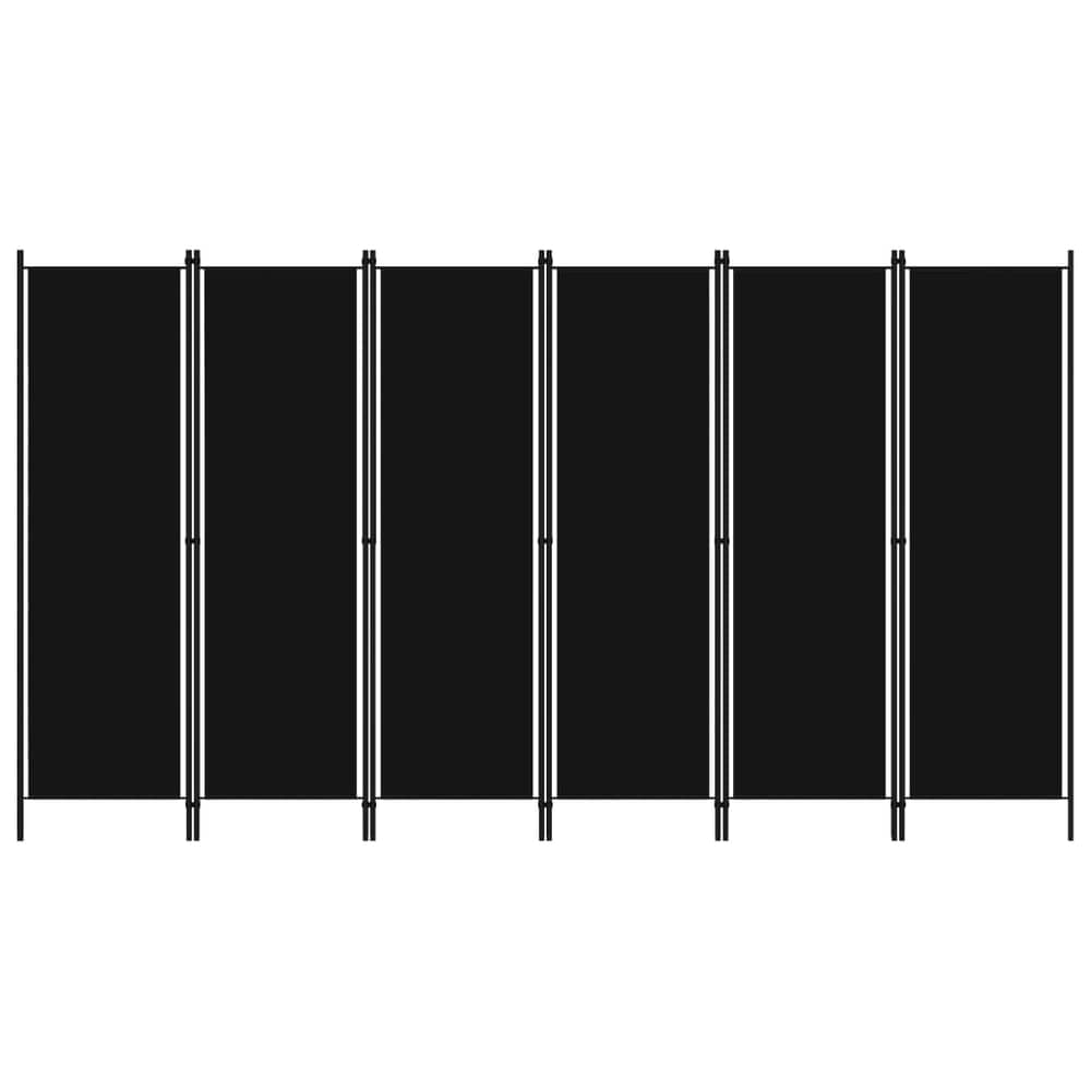 Vidaxl 6-panel Room Divider Black 300x180 Cm Vidaxl 6-panel Room Divider Black 300x180 Cm