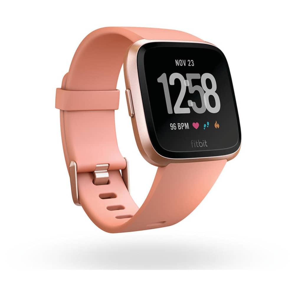 Fitbit Versa Fitness Watch Peach/Rose Gold Aluminum - FB505RGPKEU