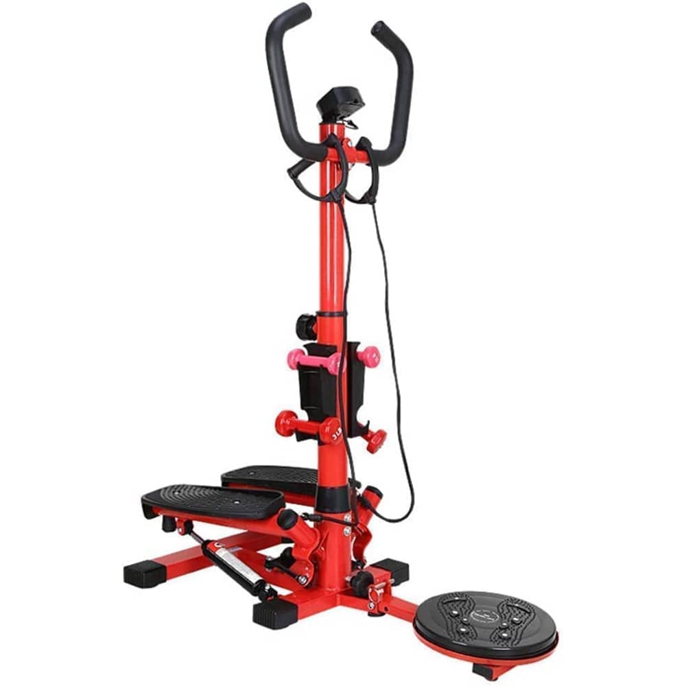 ULTIMAX 3 in 1 Multifunctional Stepper, Multipurpose Aerobic Stepper With Ropes, Arms Legs Workout, Adjustable Folding Workout Machine for Home or Gym with Stepper, Waist Twister Digital Monitor-RED ULTIMAX 3 in 1 Multifunctional Stepper, Multipurpose Aerobic Stepper With Ropes, Arms Legs Workout, Adjustable Folding Workout Machine for Home or Gym with Stepper, Waist Twister Digital Monitor-RED