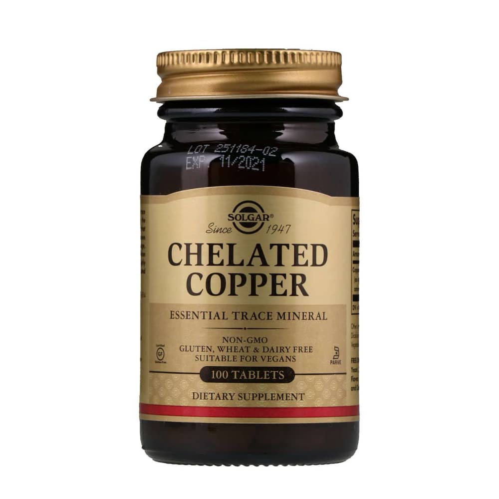Solgar Chelated Copper Tablets Pack of 100