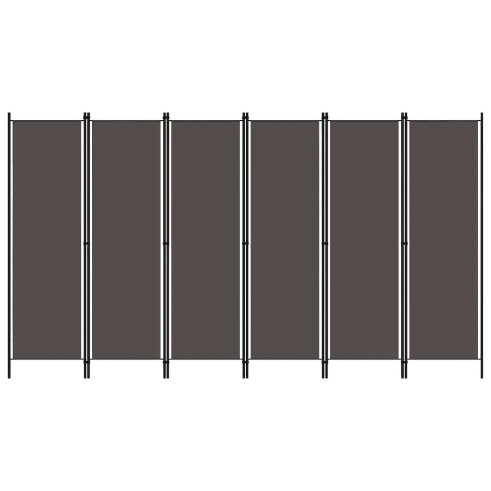 Vidaxl 6-panel Room Divider Anthracite 300x180 Cm Vidaxl 6-panel Room Divider Anthracite 300x180 Cm