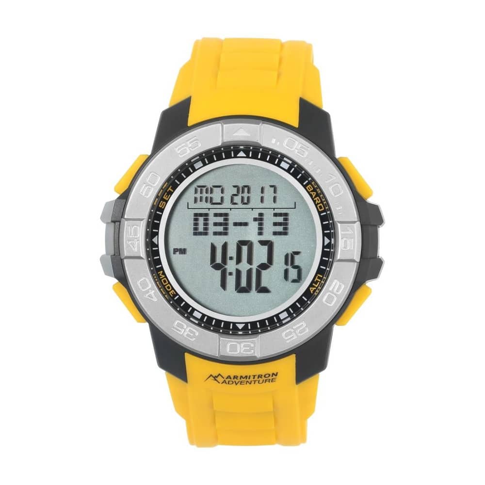 Armitron Adventure Yellow Silicone Digital Men Watch 1011YLW
