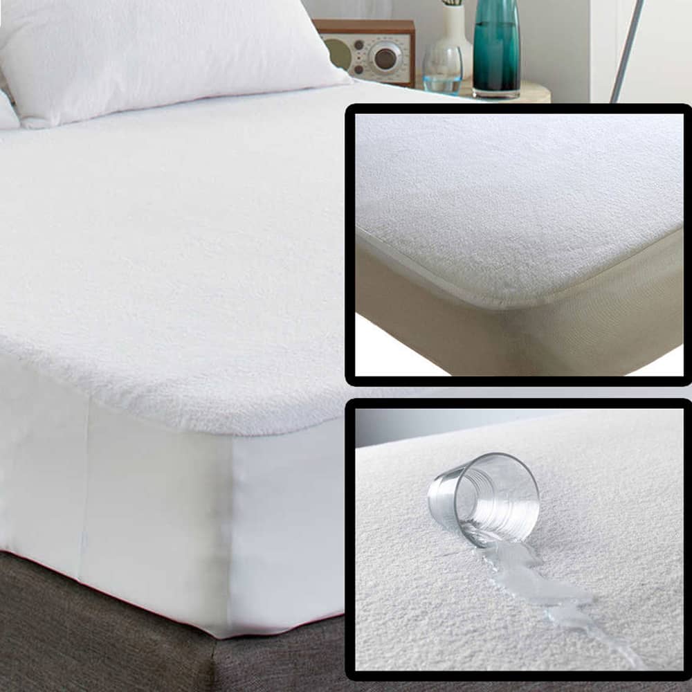 Kingtex Waterproof Mattress Protector 200x200+30cm, Terry 100% Waterproof Kingtex Waterproof Mattress Protector 200x200+30cm, Terry 100% Waterproof