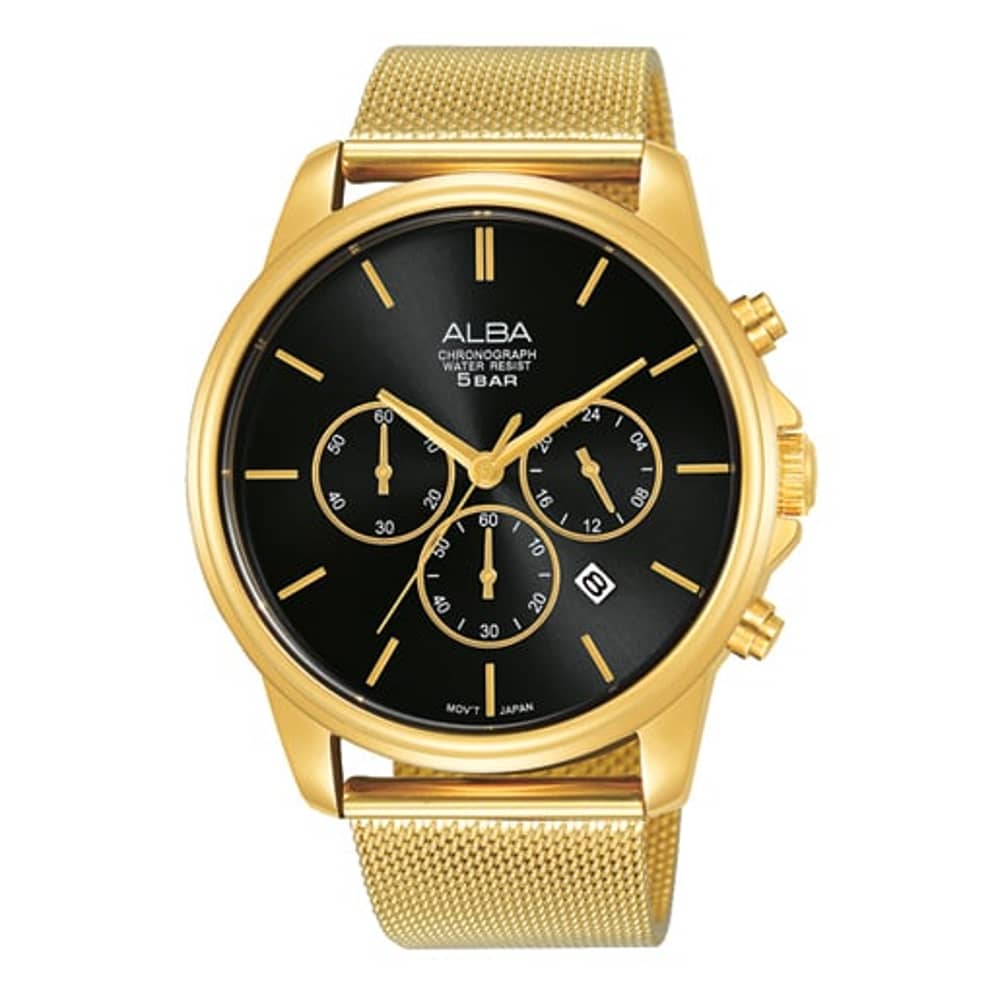 Alba Men's Light Gold Chronograph Wrist Watch