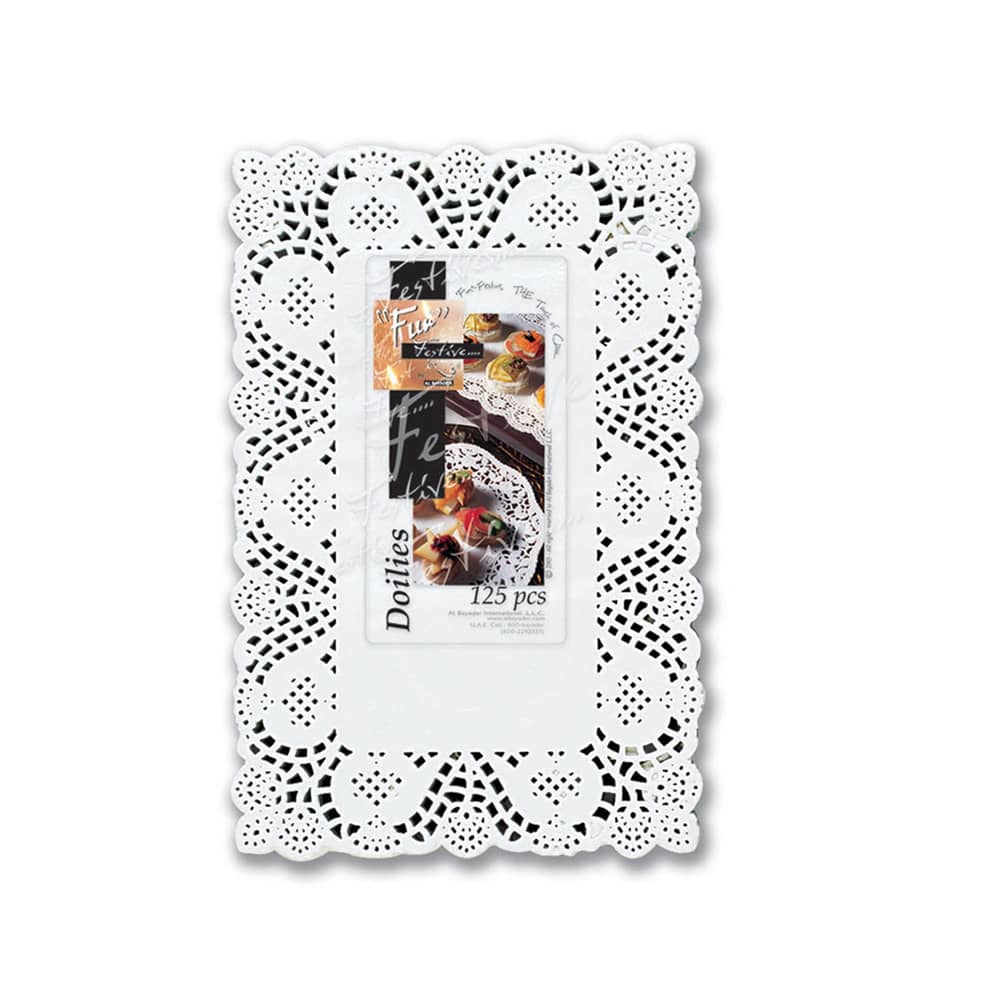 Fun® Festive Doilies Rectangular 8x12in - White, Pack of 250 Fun® Festive Doilies Rectangular 8x12in - White, Pack of 250