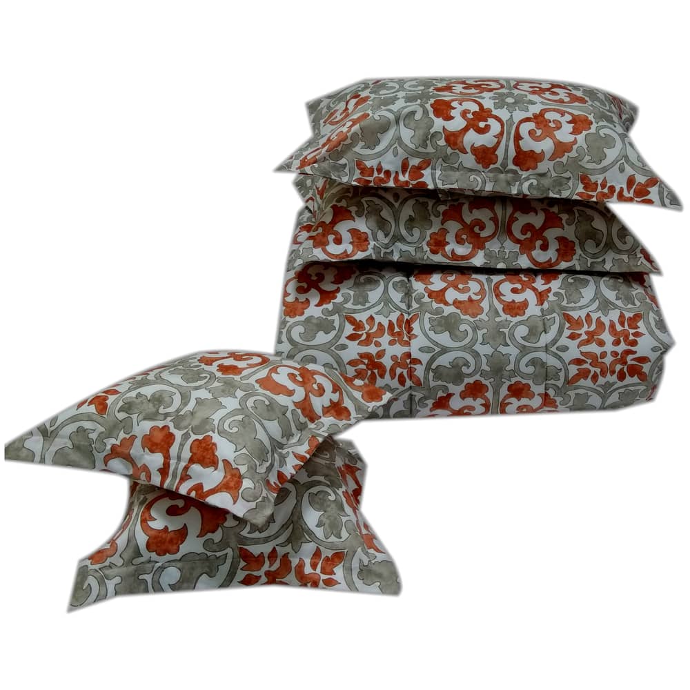 AIWA AI-510-9/144TC King Comforter Set 240x260cm Polycotton Print Red