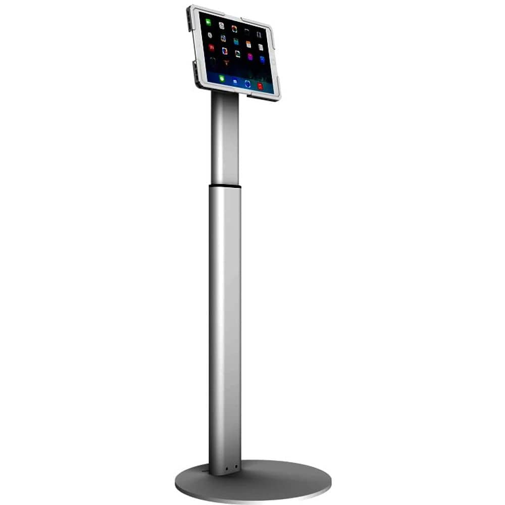 Technomounts Universal Anti-theft Floor Tablet Stand Secure Tablet Stand Tablet Kiosk For Tablets Sizes 9.7'-13' , Adjustable Height Tablet Kiosk With 360 Degree Rotating Enclosure(black)