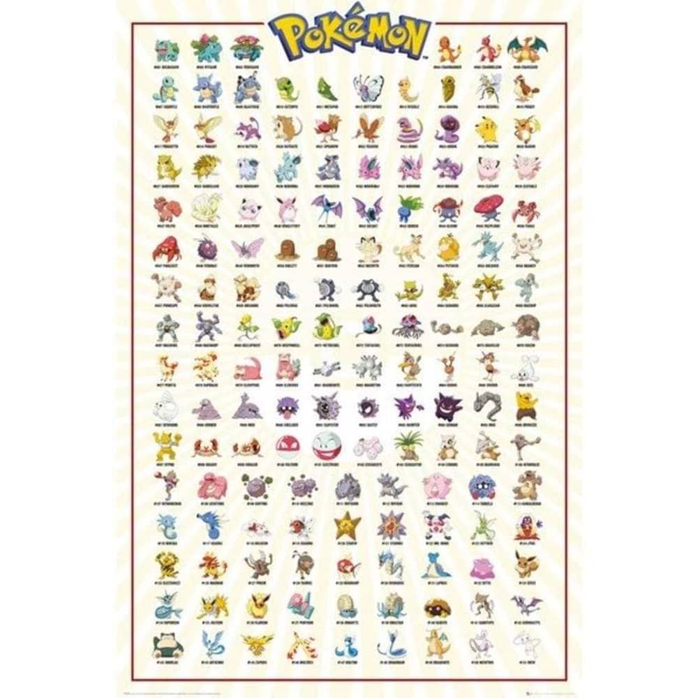Pokemon Gen 1 Poster