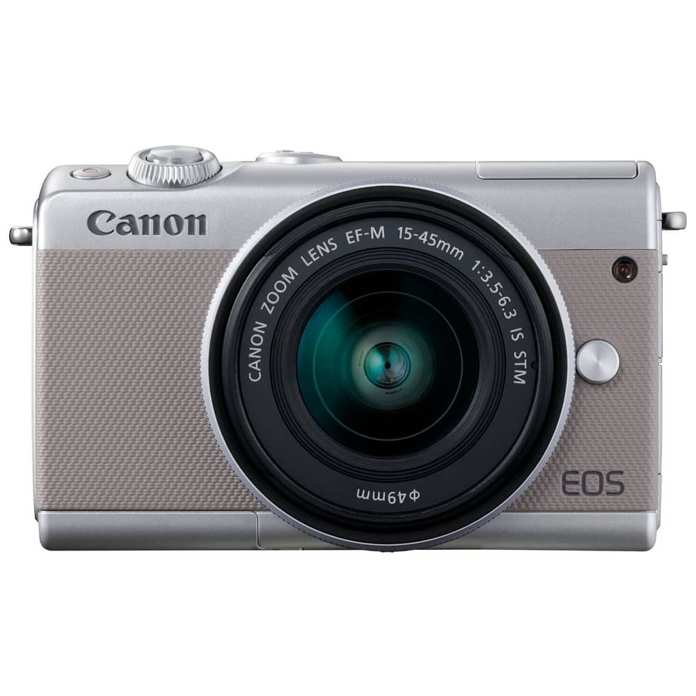 Canon EOS M100 Mirrorless Digital Camera Body Grey With EF-M15-45 IS STM Lens