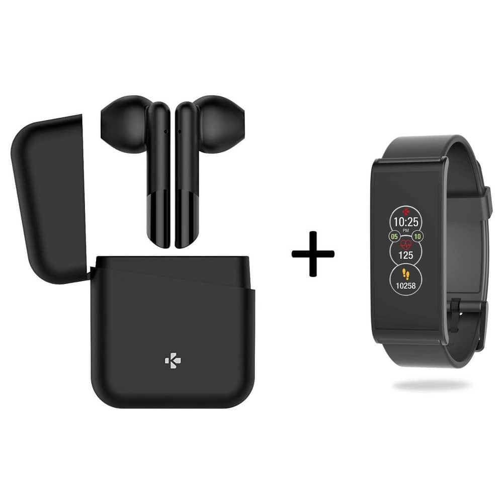MyKronoz Zebuds Lite TWS Wireless Earbuds + Zefit4 HR Activity and Heart Rate Tracker MyKronoz Zebuds Lite TWS Wireless Earbuds + Zefit4 HR Activity and Heart Rate Tracker