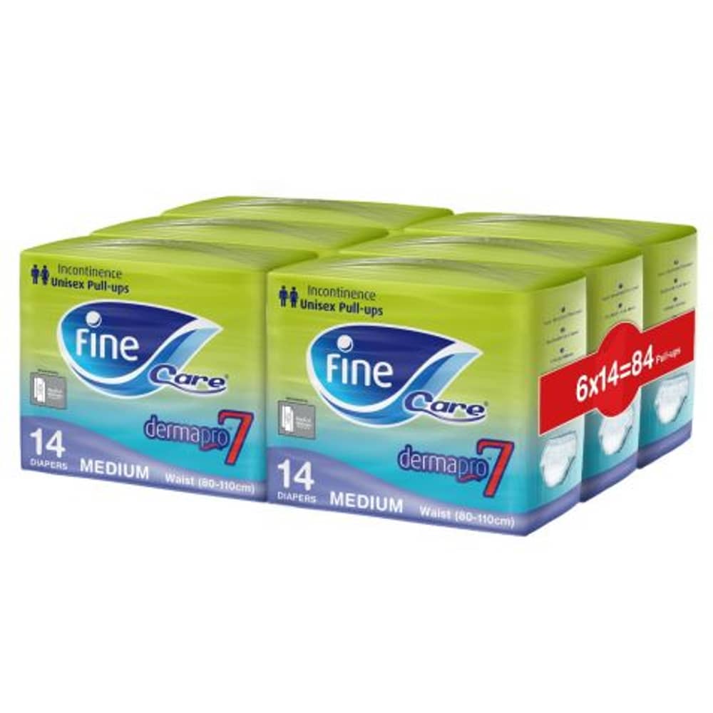 FINE CARE INCONTINENCE UNISEX PULL-UPS, MEDIUM (WAIST 80 - 110 CM) - PACK OF 14 X 6 FINE CARE INCONTINENCE UNISEX PULL-UPS, MEDIUM (WAIST 80 - 110 CM) - PACK OF 14 X 6
