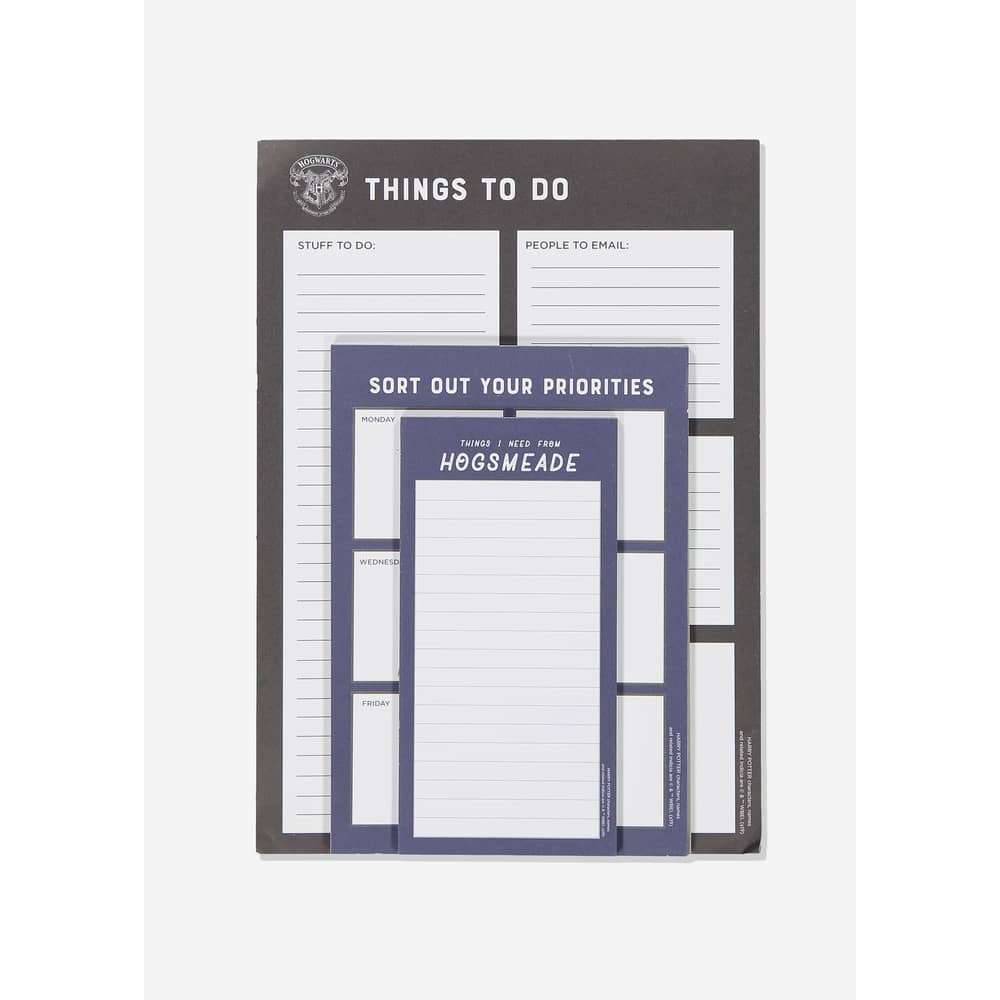 TYPO Harry Potter Notepad 3Pk Lcn Wb Hp Hogwarts Black - 142025-17 TYPO Harry Potter Notepad 3Pk Lcn Wb Hp Hogwarts Black - 142025-17