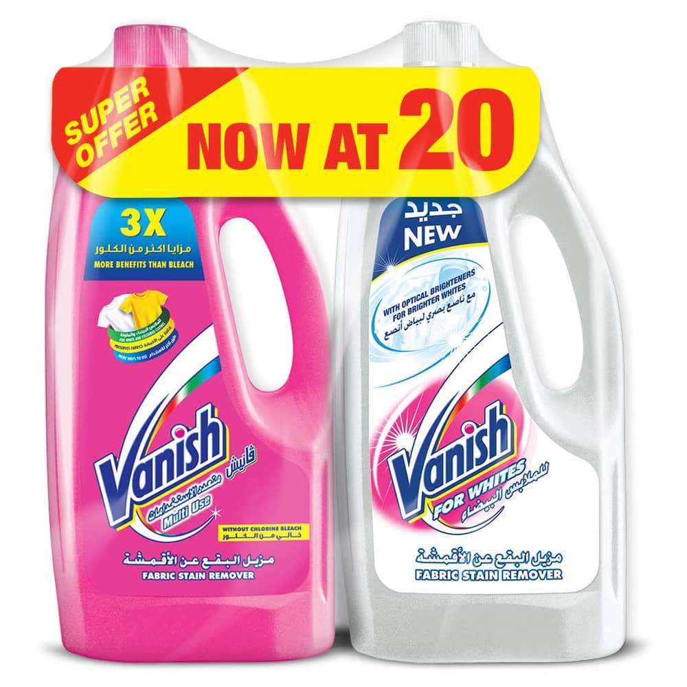 Vanish Stain Remover Liquid Colors + Whites 900ml TwinPack @30% Off Vanish Stain Remover Liquid Colors + Whites 900ml TwinPack @30% Off