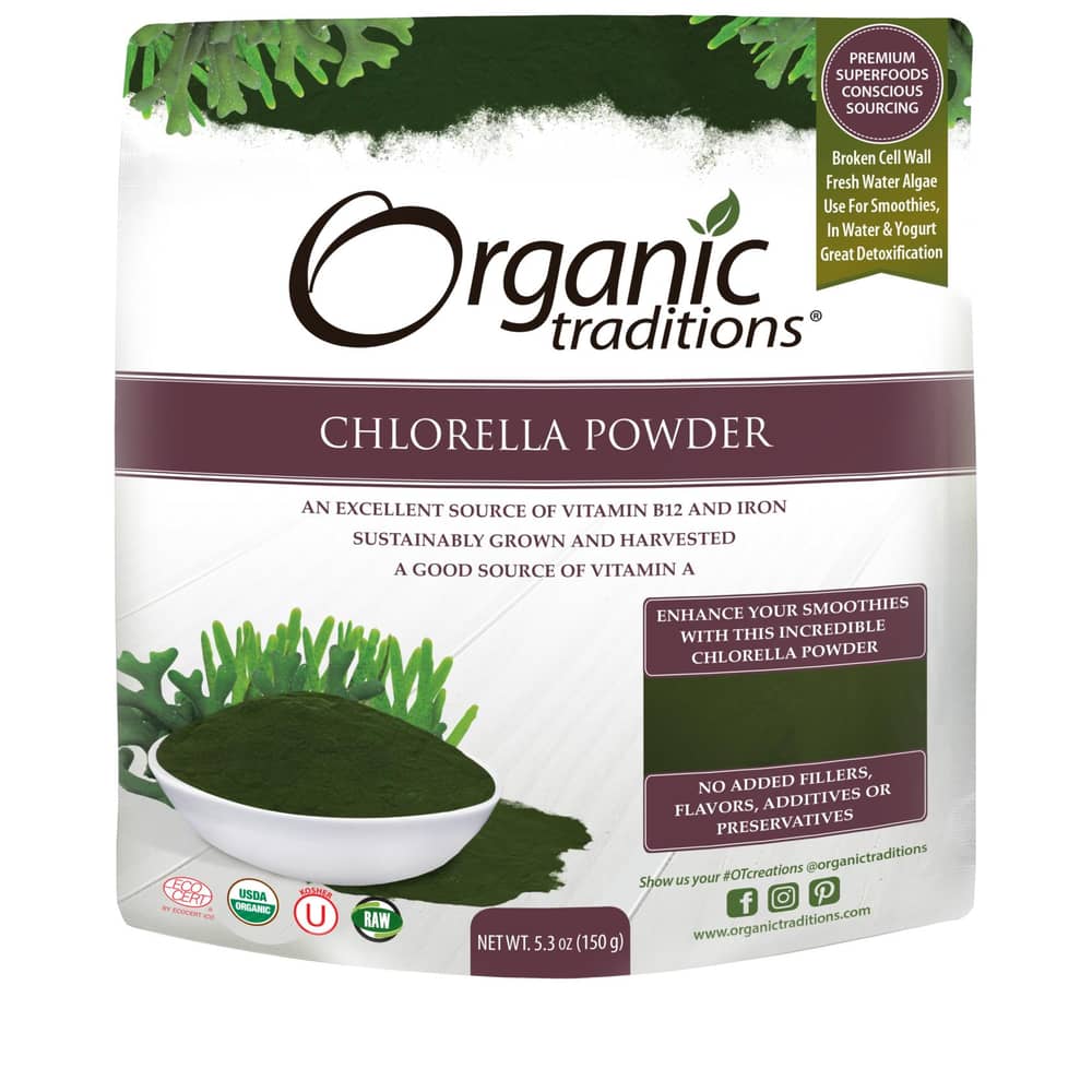 Organic Traditions Chlorella Powder 150g Organic Traditions Chlorella Powder 150g