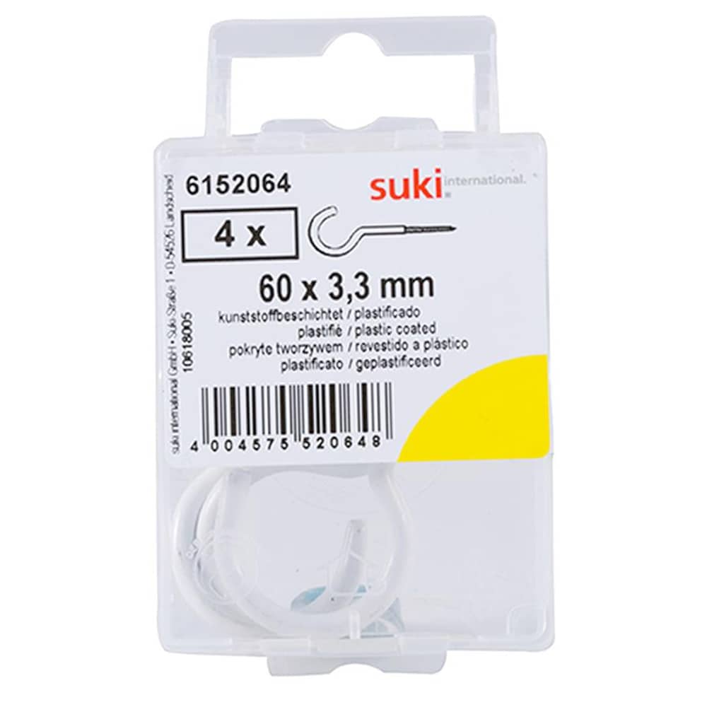 Suki 6152064 Cup Hooks (6 X 0.3 Cm, Pack Of 4) Suki 6152064 Cup Hooks (6 X 0.3 Cm, Pack Of 4)