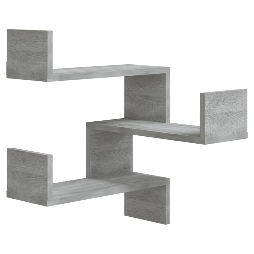 Vidaxl Wall Corner Shelf Grey Sonoma 40x40x50 Cm Engineered Wood