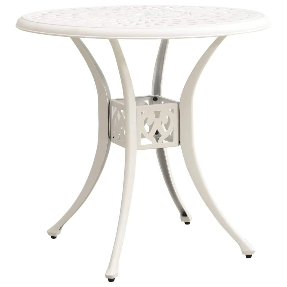 vidaXL Garden Table White 78x78x72 cm Cast Aluminium vidaXL Garden Table White 78x78x72 cm Cast Aluminium