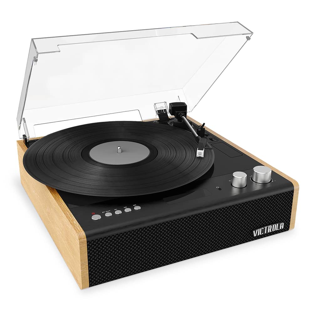 Victrola The Eastwood 3-speed Bluetooth Turntable Record Player With Built-in Speakers And Dust Cover Vta-72 Bam Victrola The Eastwood 3-speed Bluetooth Turntable Record Player With Built-in Speakers And Dust Cover Vta-72 Bam