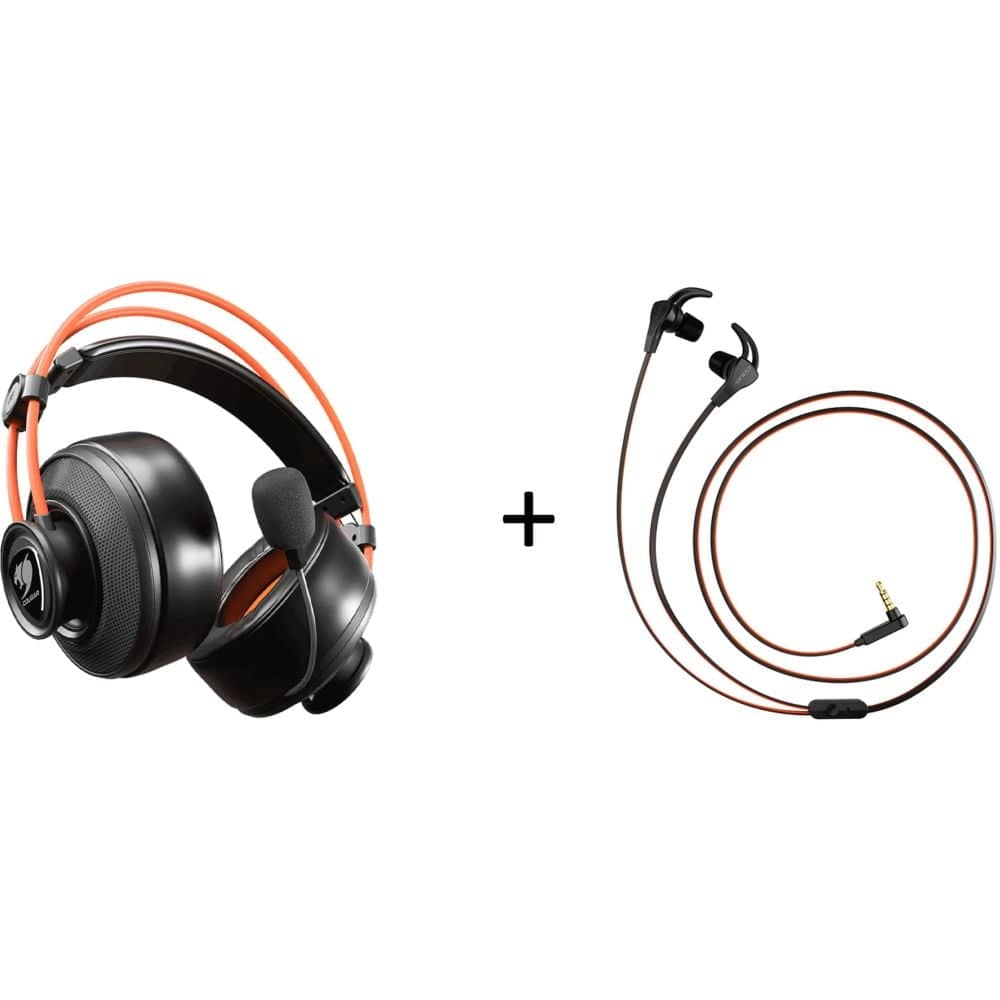 Cougar CGR-300H8550H Immersa Ti Ex Wired Over Ear Gaming Headset with Cougar Havoc Black