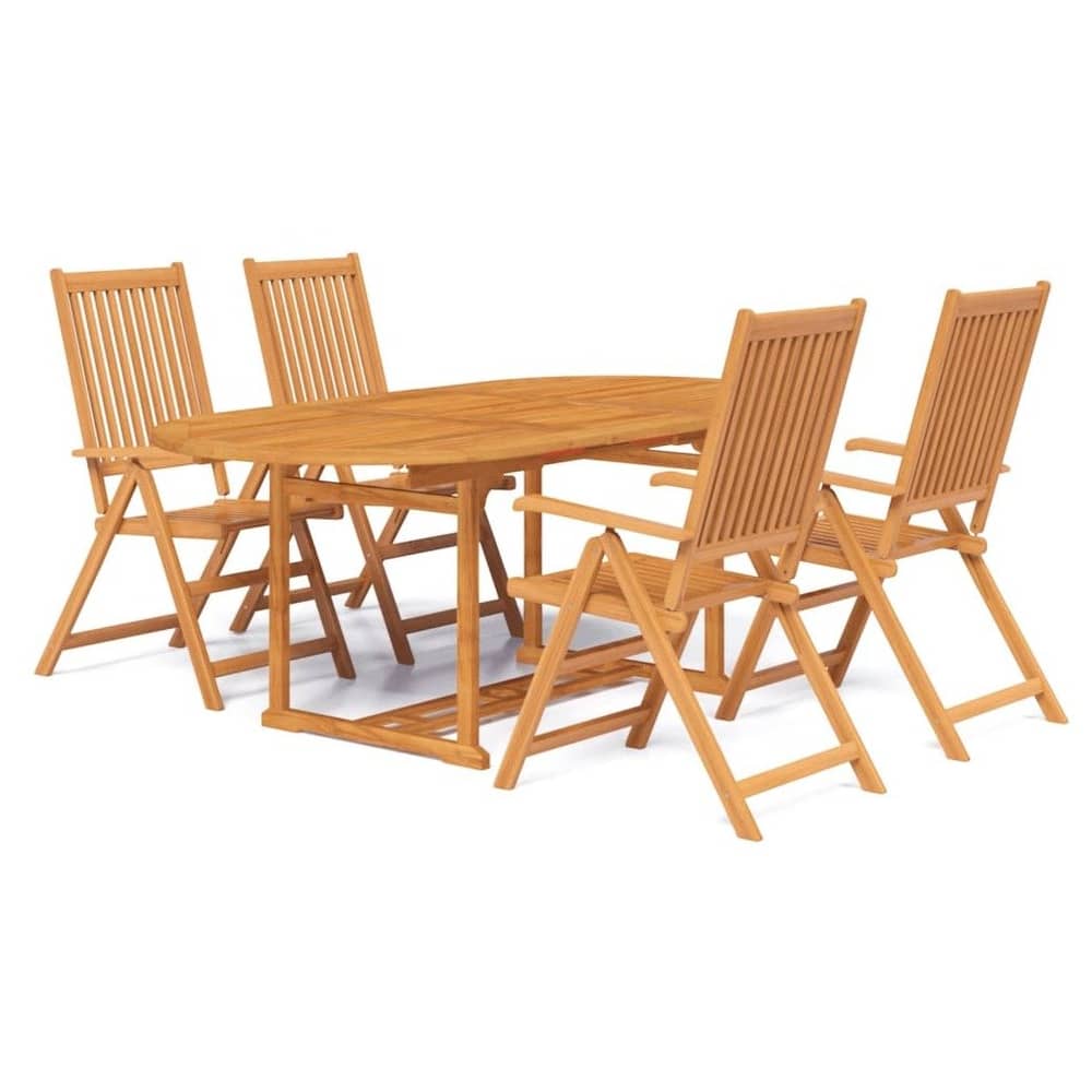 Vidaxl 5 Piece Garden Dining Set Solid Acacia Wood