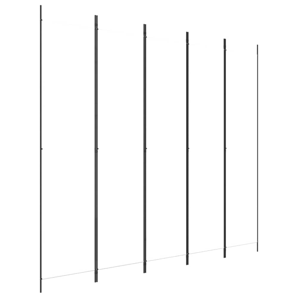 vidaXL 5-Panel Room Divider White 250x220 cm Fabric vidaXL 5-Panel Room Divider White 250x220 cm Fabric