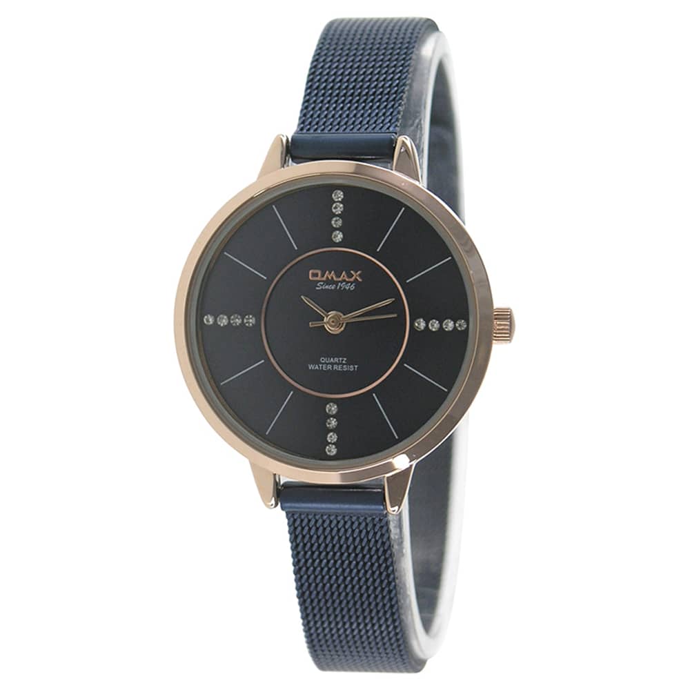 Omax 00FMB0026U04 Rose Gold Analog Mesh Strap Women's Watch