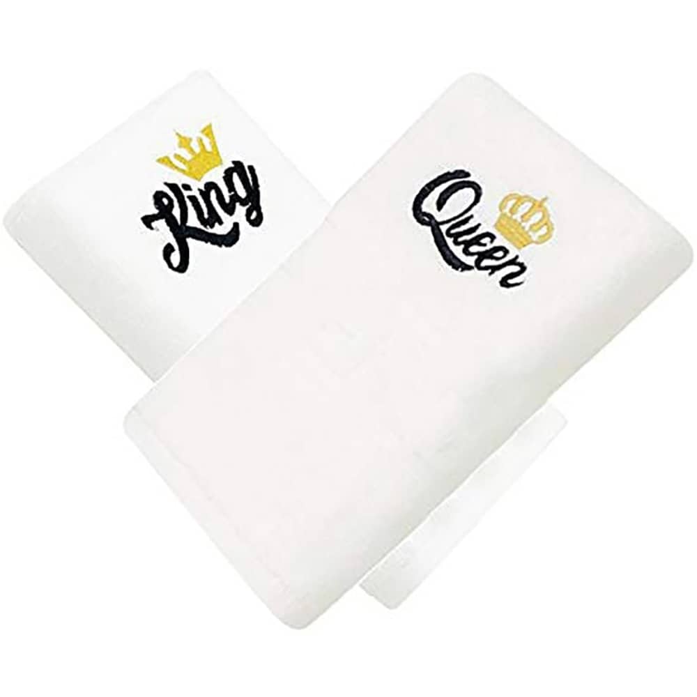 Personalized For You Cotton White Queen & King Embroidery Set of 2 Bath Towel 70*140 cm Personalized For You Cotton White Queen & King Embroidery Set of 2 Bath Towel 70*140 cm