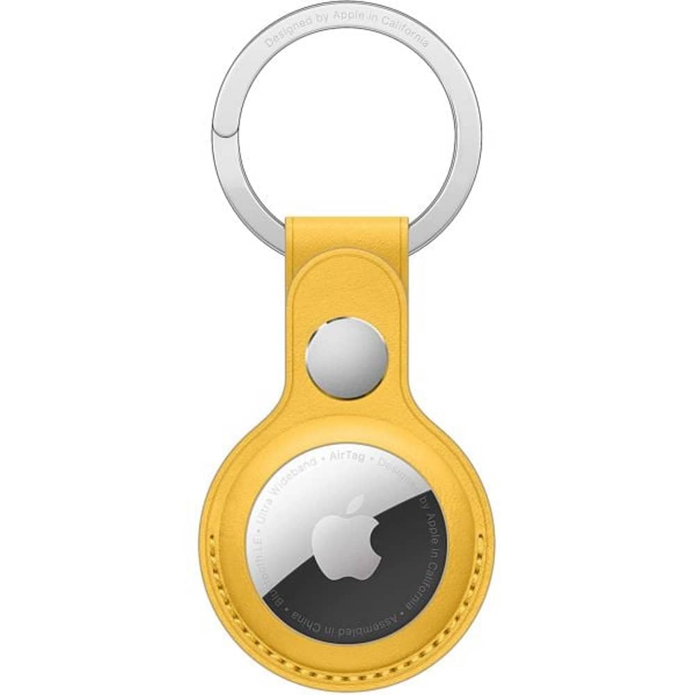 Apple AirTag Leather Key Ring Meyer Lemon Apple AirTag Leather Key Ring Meyer Lemon