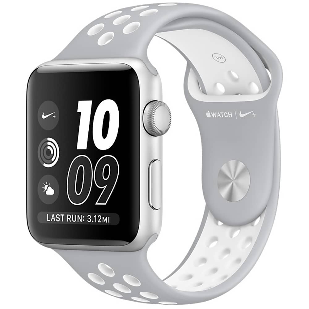 Apple Watch Nike+ - 38mm Silver Aluminium Case with Flat Silver/White Nike Sport Band