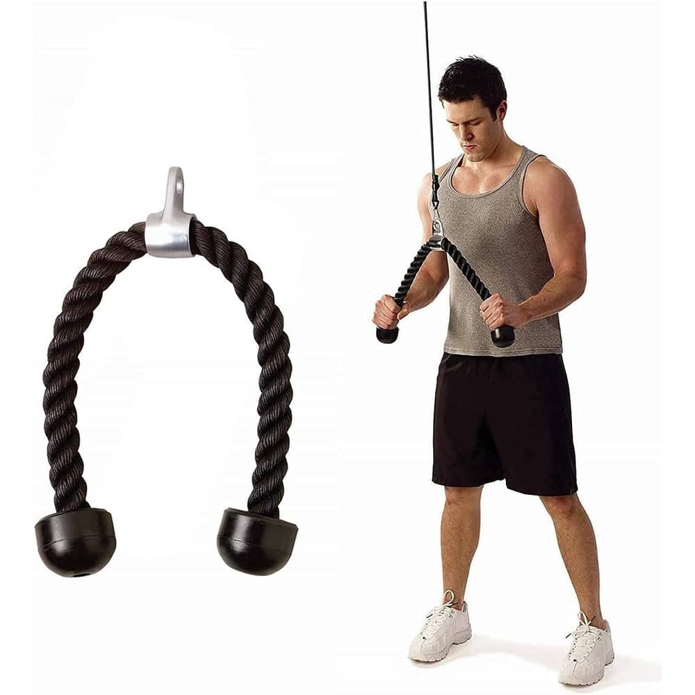 ULTIMAX Tricep Rope Abdominal Crunches Pull Down Laterals Biceps Training Fitness Equipment Body Building Gym Pull Rope ULTIMAX Tricep Rope Abdominal Crunches Pull Down Laterals Biceps Training Fitness Equipment Body Building Gym Pull Rope