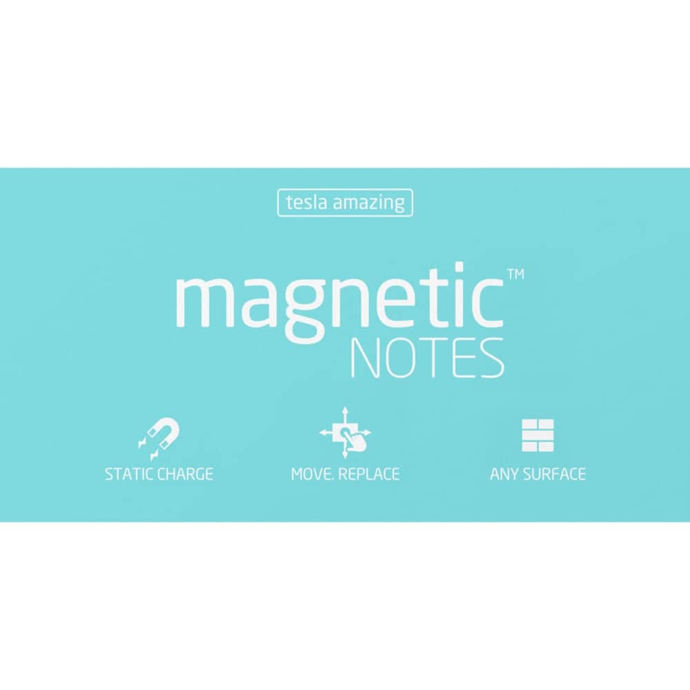 Tesla Amazing | Magnetic Notes- Aqua- Large