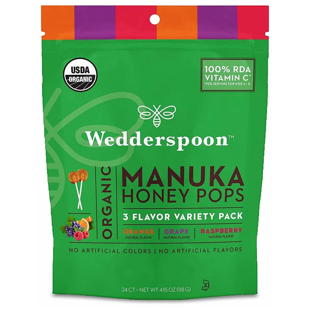 Wedderspoon Organic Manuka Honey Pops Kids Varietypak 24'S