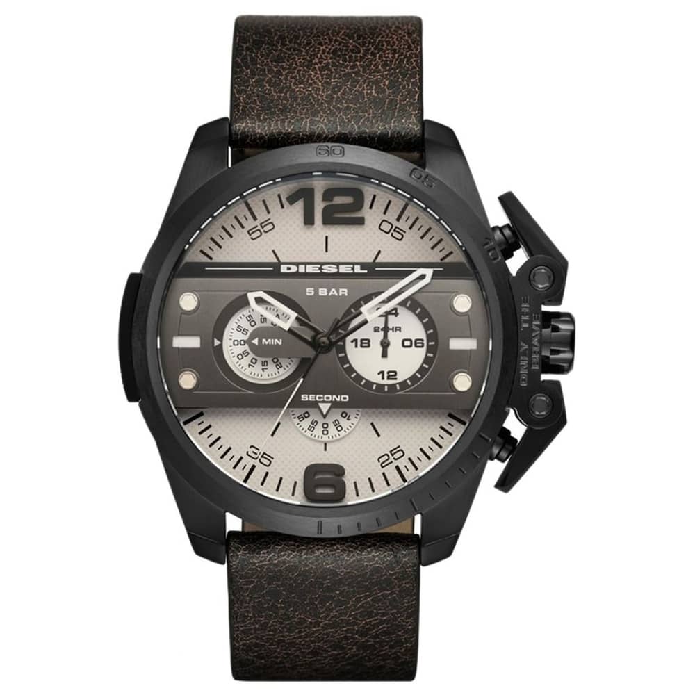 Diesel DZ4416 Grey Dial Leather Band Men's Watch