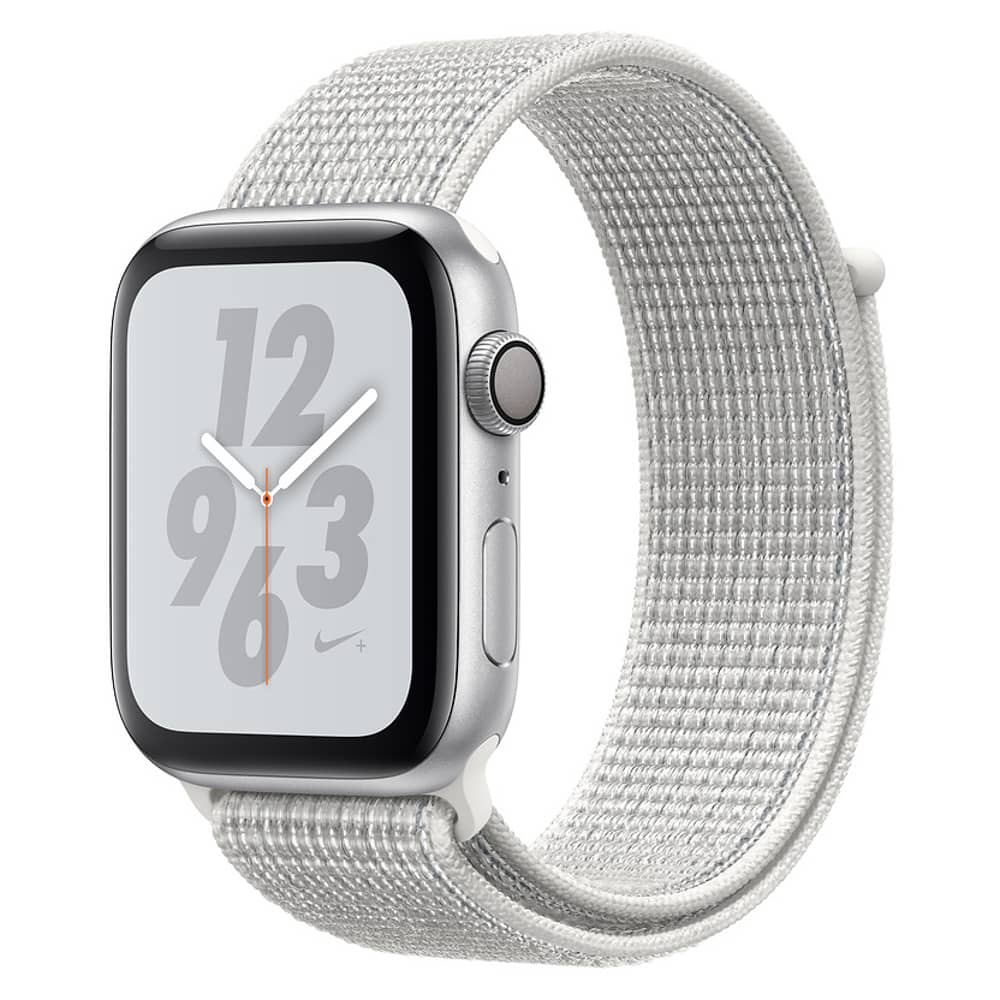 Apple Watch Nike+ Series 4 GPS, 40mm Silver Aluminium Case With Summit White Nike Sport Loop
