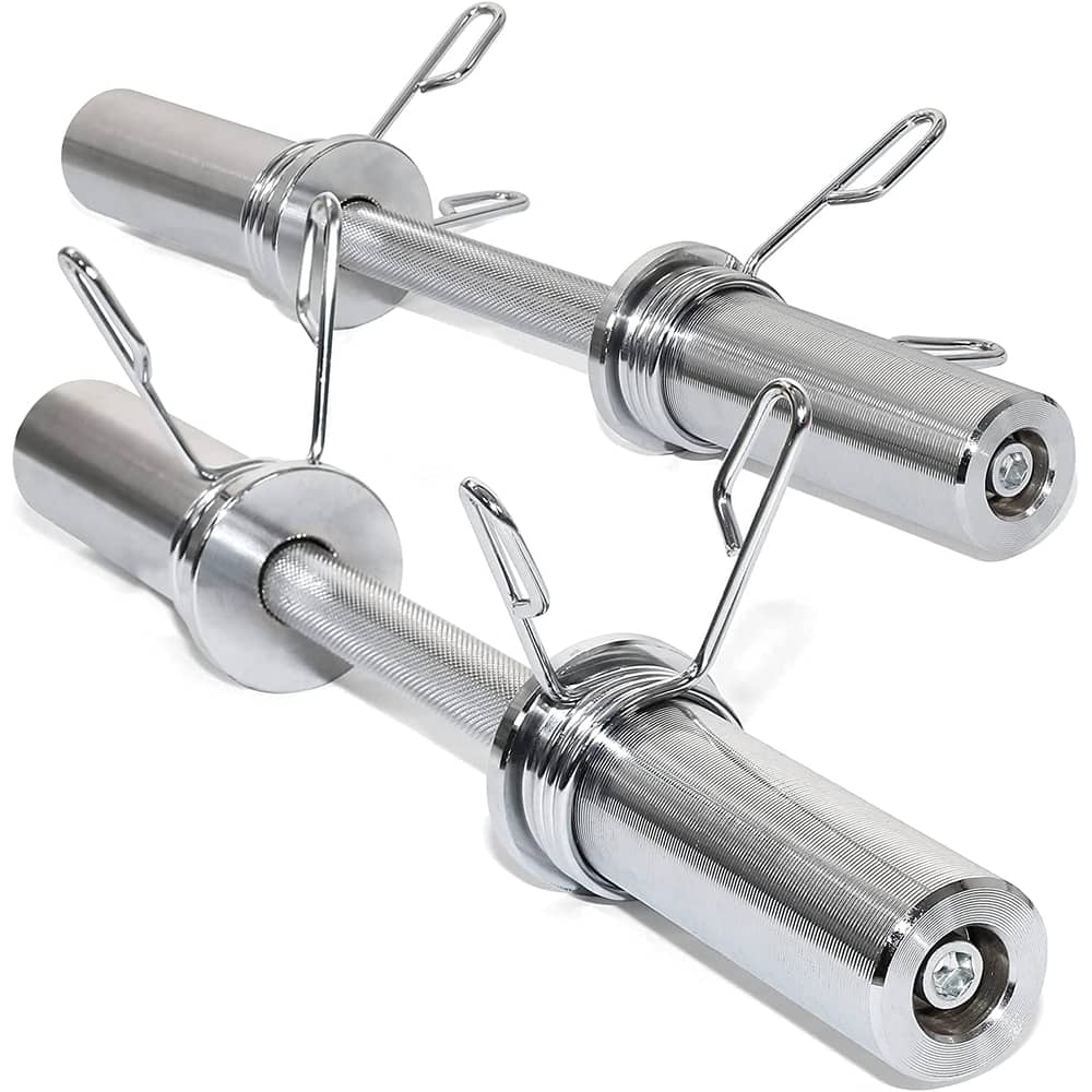 ULTIMAX 2Pcs Set Of Olympic Dumbbell Bar 2 Inch Olympic Dumbbell Handle - Solid Dumbbell Weight Lifting Bars with Rotating Sleeves and Spring Collars (Pair, Chrome) ULTIMAX 2Pcs Set Of Olympic Dumbbell Bar 2 Inch Olympic Dumbbell Handle - Solid Dumbbell Weight Lifting Bars with Rotating Sleeves and Spring Collars (Pair, Chrome)